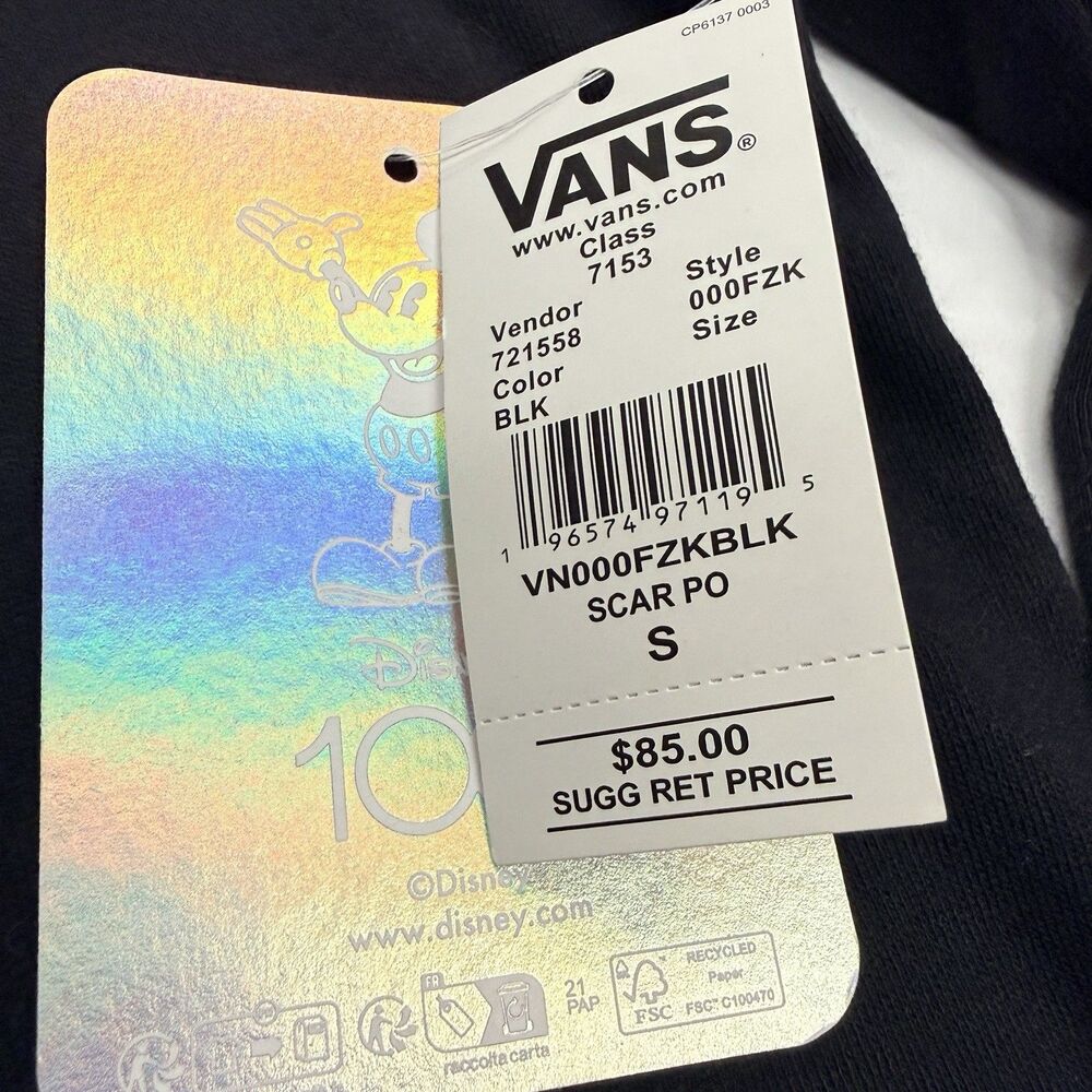 New Disney x Vans Men’s Small Black Hoodie Sweatshirt The Lion King Graphic - Picture 5 of 13
